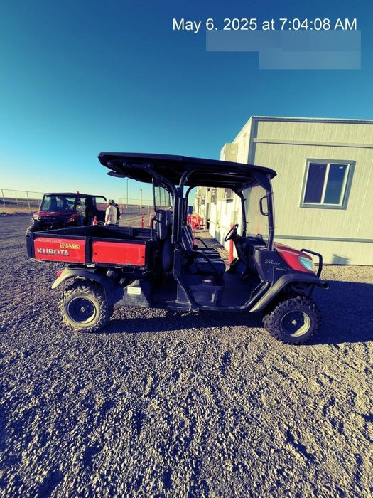 Kubota RTV-X1140W-H 4WD utility cart -LED strobe -Windshield tempered glass -Plastic canopy -Wire harness kit -Backup alarm