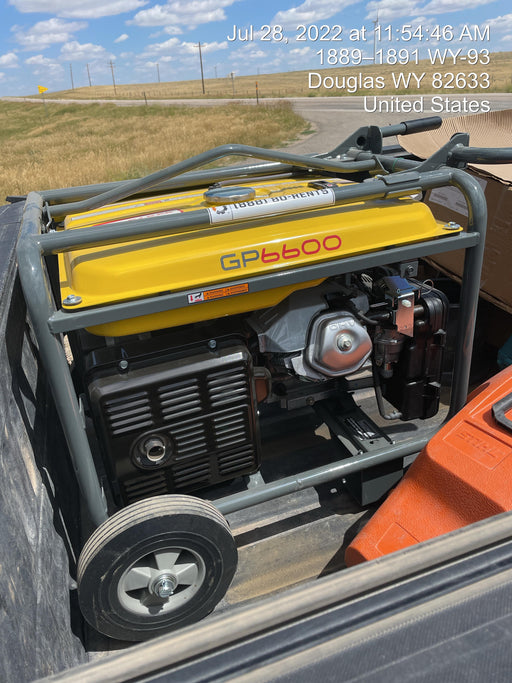 2021 Wacker Neuson GP6600A Standard 6.6kW Generator, Includes Wheel Kit. P/N: 5100042220