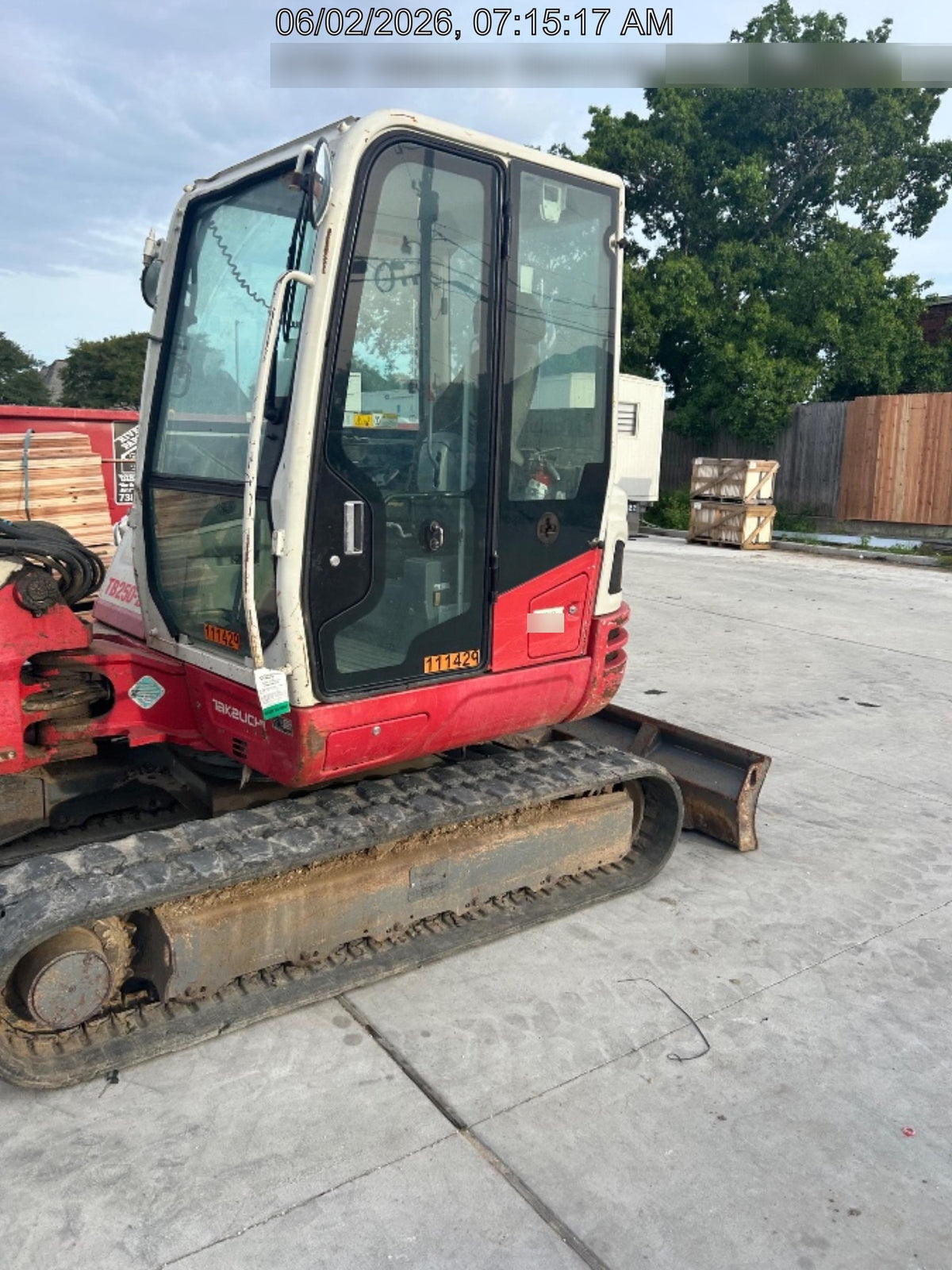 2020 Takeuchi TB250-2C Cab/Heat/Air, Rubber Tracks, Manual TAG QC