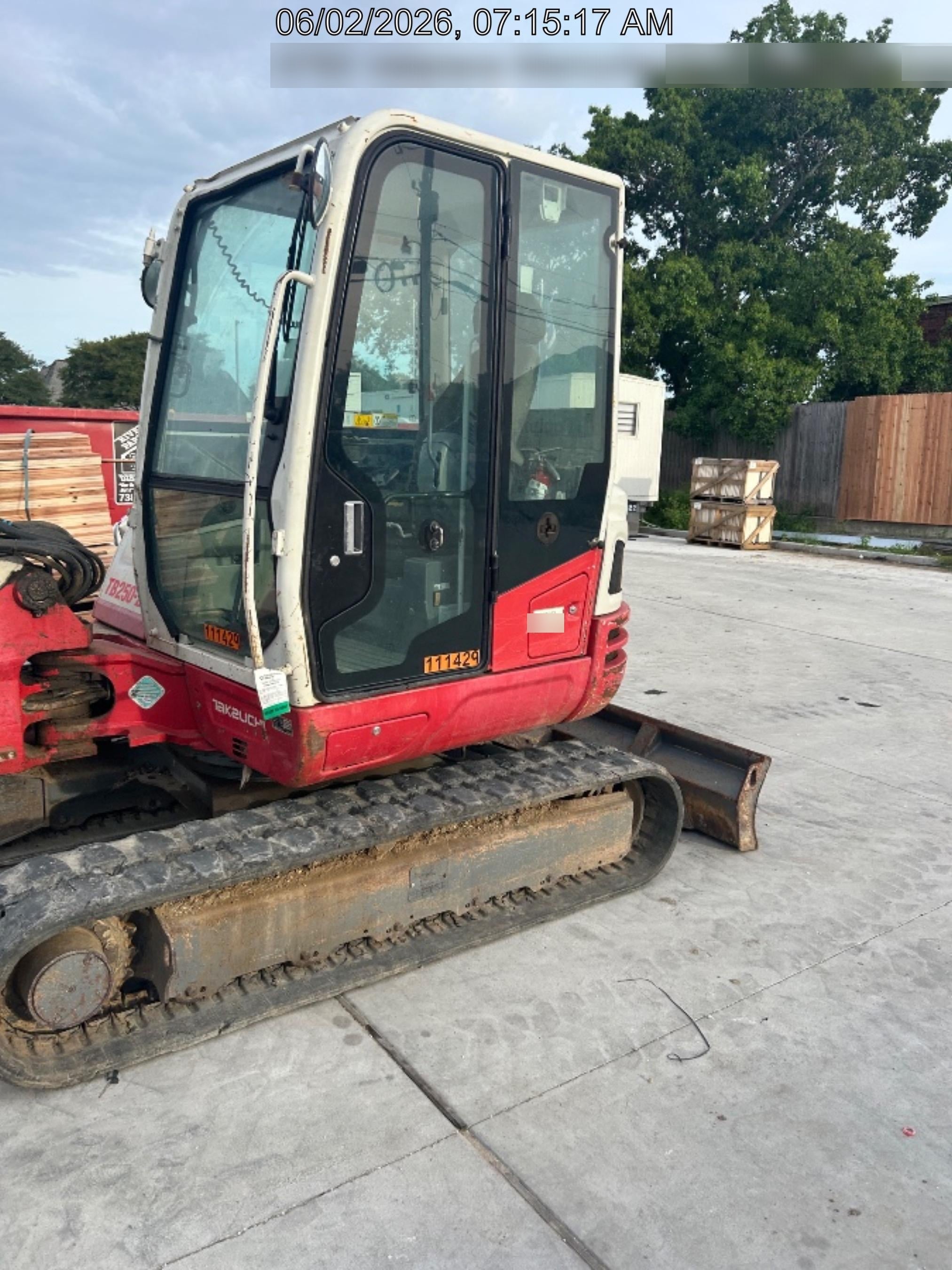 2020 Takeuchi TB250-2C Cab/Heat/Air, Rubber Tracks, Manual TAG QC
