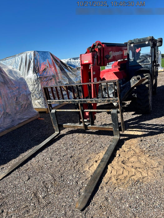 2020 Manitou MTA10055 Cab/Heat/Air, LED Work Lights, Solid Tires, Lift Hook, Beacon, Auxiliary Hydraulics w/66" Carriage and 60" Forks