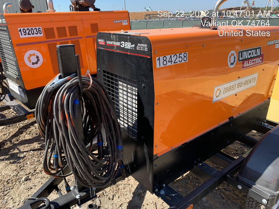 2021 Lincoln Electric Vantage 549X Ready Pak 3, ORANGE (includes trailer, cable rack, fender light kit)