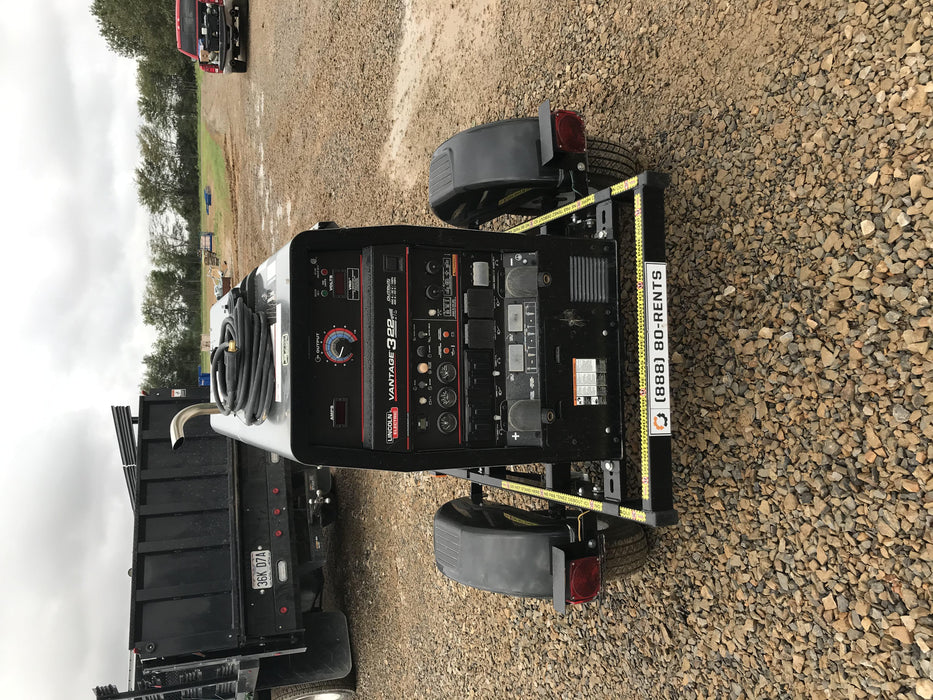2019 Lincoln Electric Vantage 322 Ready-Pak 3, Two Wheel Trailer, Fender and Light Kit, Cable Rack