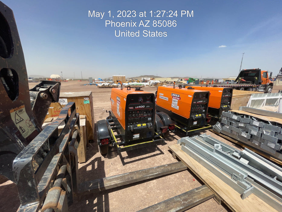 2023 Lincoln Electric LE400 Kubota V1505, Trlr, Cable Rack, Light Kit, ES Decals, T3