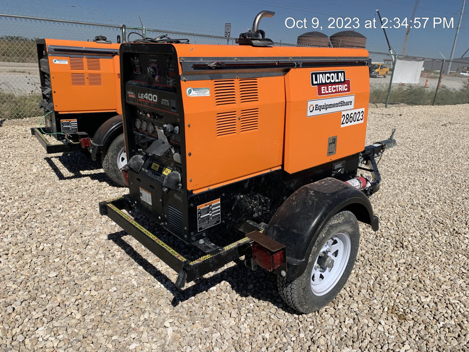 2022 Lincoln Electric LE400 Kubota V1505, Trlr, Cable Rack, Light Kit, ES Decals, T3