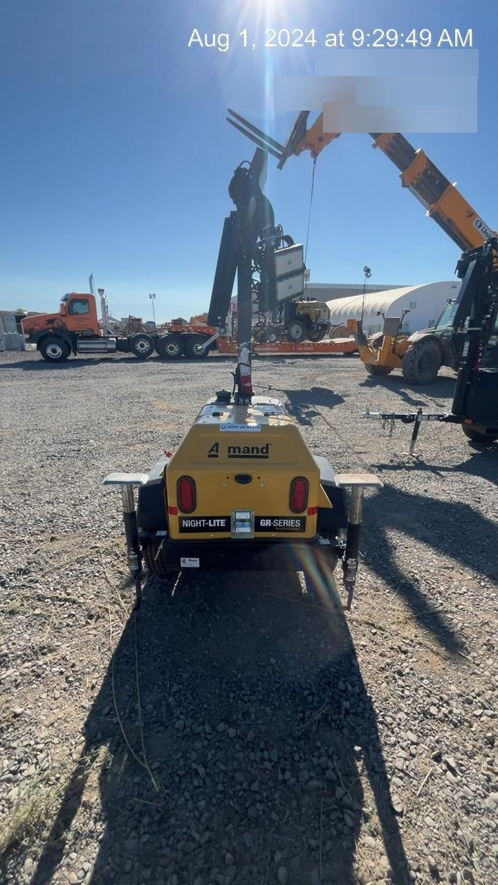 2022 Allmand NLV3GR (4) LED Light Fixture 350W, 23' Vertical Mast, 3kW Prime, Towable, Deep Sea L401, Leveling Jacks, Yanmar T4F 5.8hp
