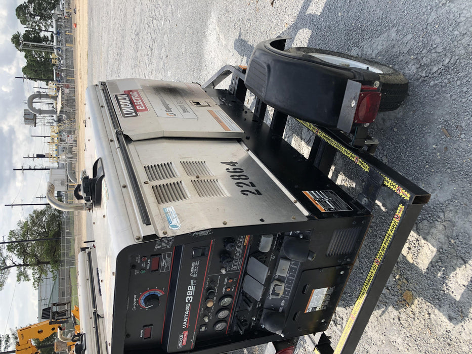 2019 Lincoln Electric Vantage 322 Lincoln Vantage 322 Welder w/Trailer, Light Kit, Cable Rack