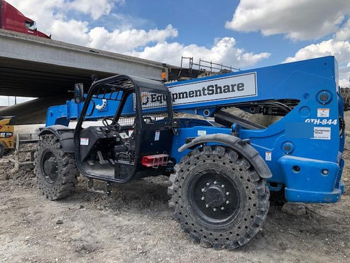 2019 Genie GTH-844 Canopy, Solid RT Tires, LED Work Lights, Beacon 60" QA Carriage, 48" Forks