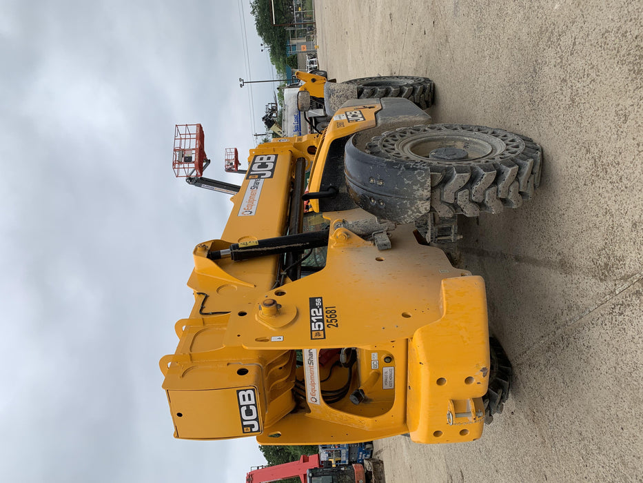 2019 JCB 512-56 109 HP w/CAB/HVAC, Beacon, Aux Hydraulics, Worklights, Solid Tires