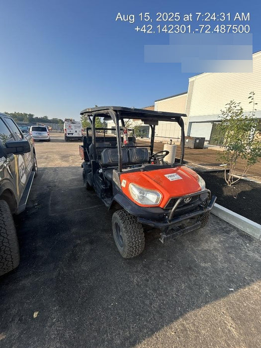 Kubota RTV-X1140W-H 4WD utility cart -LED strobe -Windshield tempered glass -Plastic canopy -Wire harness kit -Backup alarm