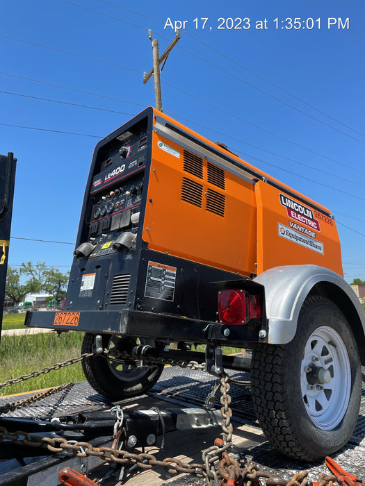 2022 Lincoln Electric LE400 Kubota V1505, Trlr, Cable Rack, Light Kit, ES Decals, T3