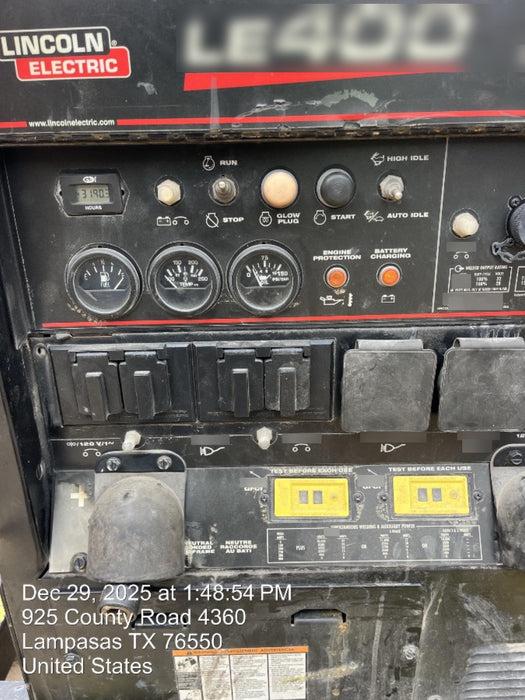 2022 Lincoln Electric LE400 Kubota V1505, Trlr, Cable Rack, Light Kit, ES Decals, T3