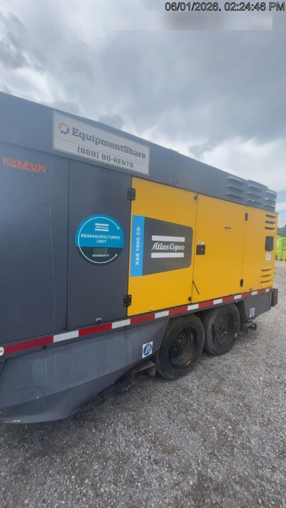 2023 ATLAS COPCO 1600CD6 Tier 3 Reman