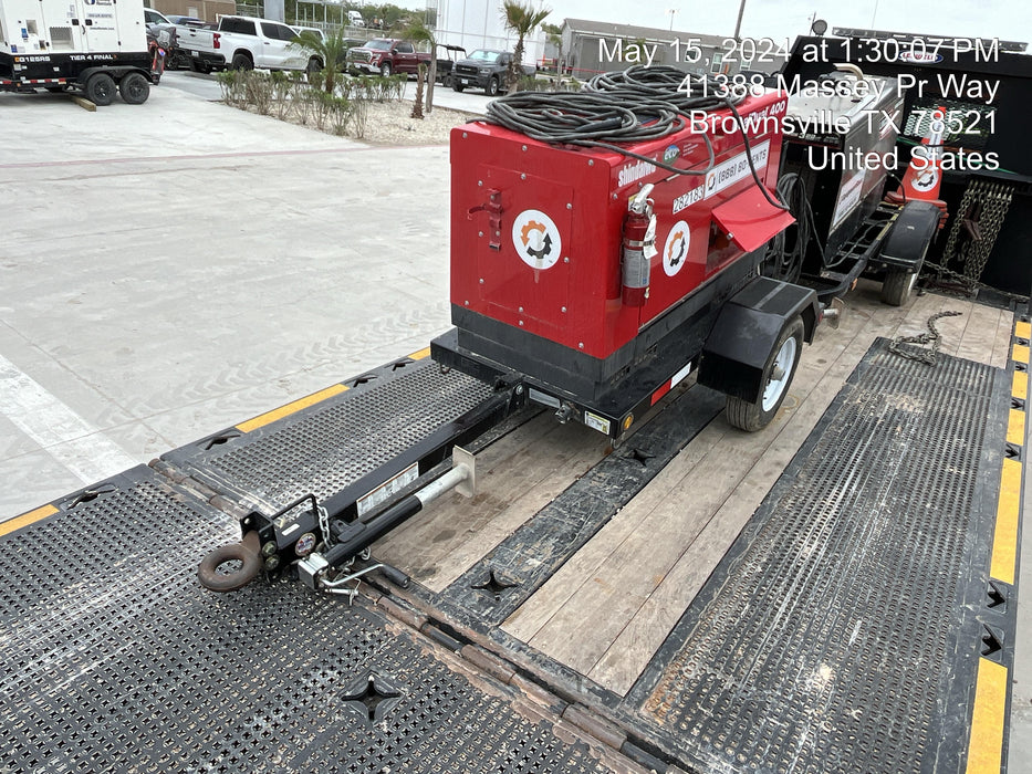 2022 Shindaiwa DGW400MDL Kubota D902 Engine, 23 HP, Dual Op Welder, Wire, Arc, Droop Stick, Tig, and CC Stick Functionality, Simulphase, 3 Phase and 1 Phase Gen Output, Single Axle NB Trlr, Slr Trckl Chrg 12V 12W, Fire Ext