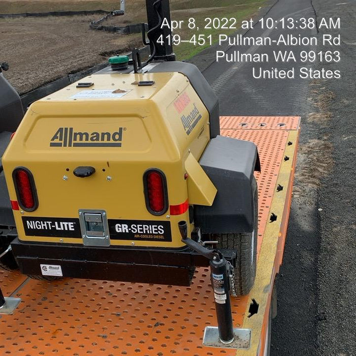 2021 Allmand NLV3GR (4) LED Light Fixture 350W, 23' Vertical Mast, 3kW Prime, Towable, Deep Sea L401, Leveling Jacks, Yanmar T4F 5.8hp