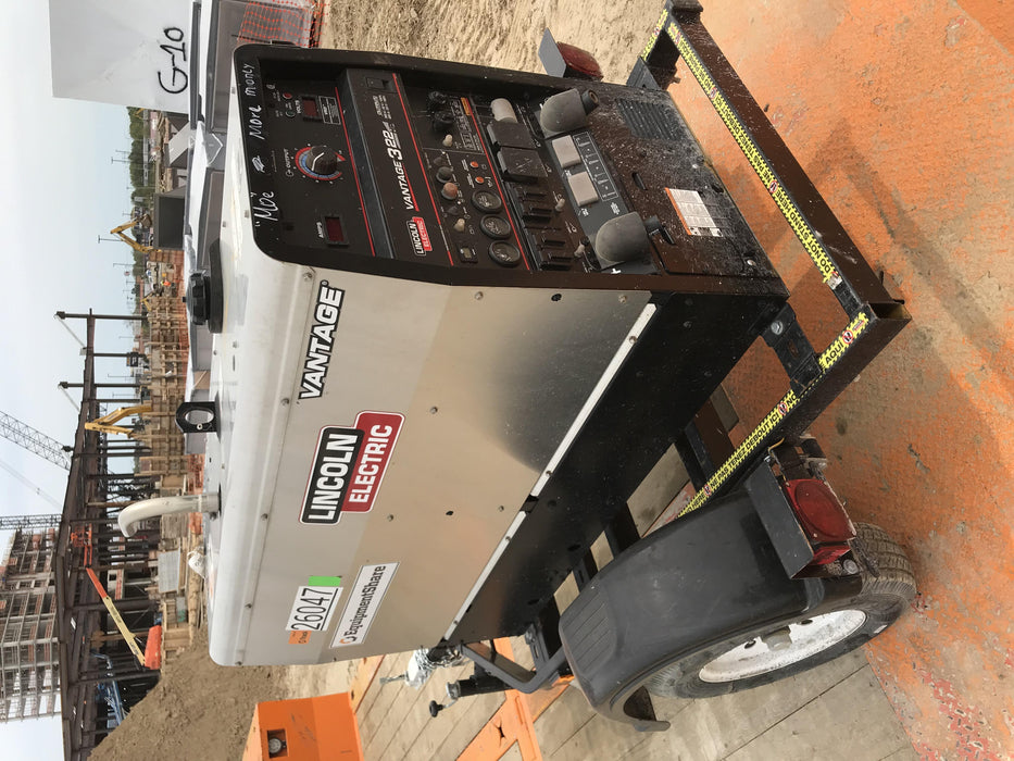 2019 Lincoln Electric Vantage 322 Lincoln Vantage 322 Welder w/Trailer, Light Kit, Cable Rack
