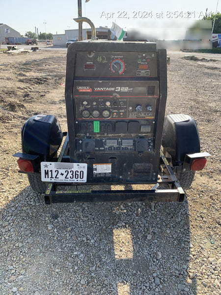 2018 Lincoln Electric Vantage 322 Lincoln Vantage 322 Welder Ready Pak 3 - Vantage 322, Trailer, Fender and light kit, Cable rack