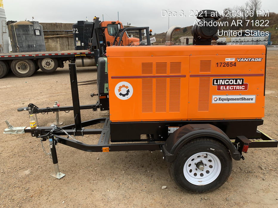 2021 Lincoln Electric Vantage 549X Ready Pak 3, ORANGE (includes trailer, cable rack, fender light kit)