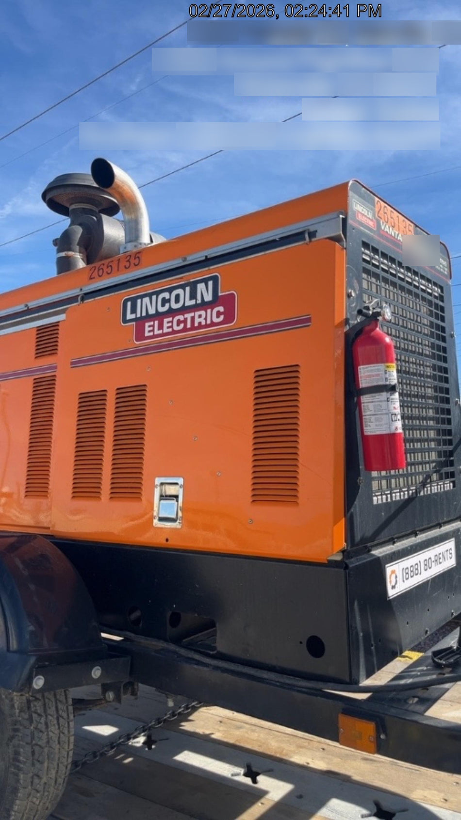 2022 Lincoln Electric Vantage 549X Crosslink Technology, Trailer Mounted, ES Decals, T3
