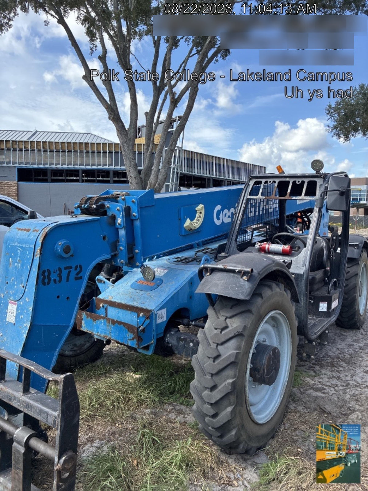 2018 Genie GTH-844 Genie GTH-844D w/Open ROPS, FF Tires, Work Light/Beacon, 60" Carriage and Forks