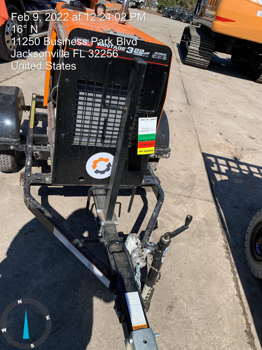 2021 Lincoln Electric Vantage 322 Vantage 322 Ready Pak 3 w/ Decals, ORANGE (includes trailer, cable rack, fender light kit) NO Telematics