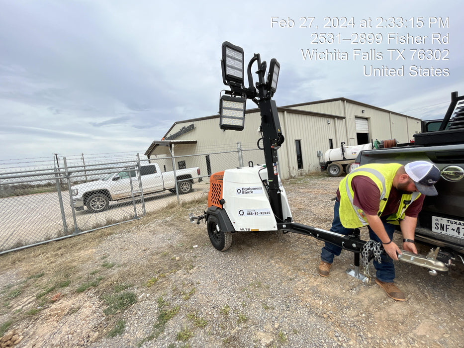 2023 Generac MLT2 Diesel, Flex Switch 120V Input, Powerzone Controller, 
(4) 320W LED Lights, 4kW Generator, 39.9 Gal Fuel Tank, 2" Ball, T3