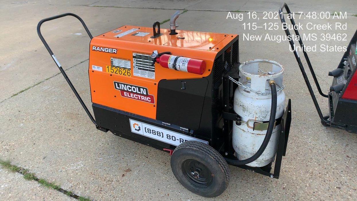 2021 Lincoln Electric Ranger 305 LPG LPG One-Pak (includes undercarriage, tank holder & tank strap) ORANGE