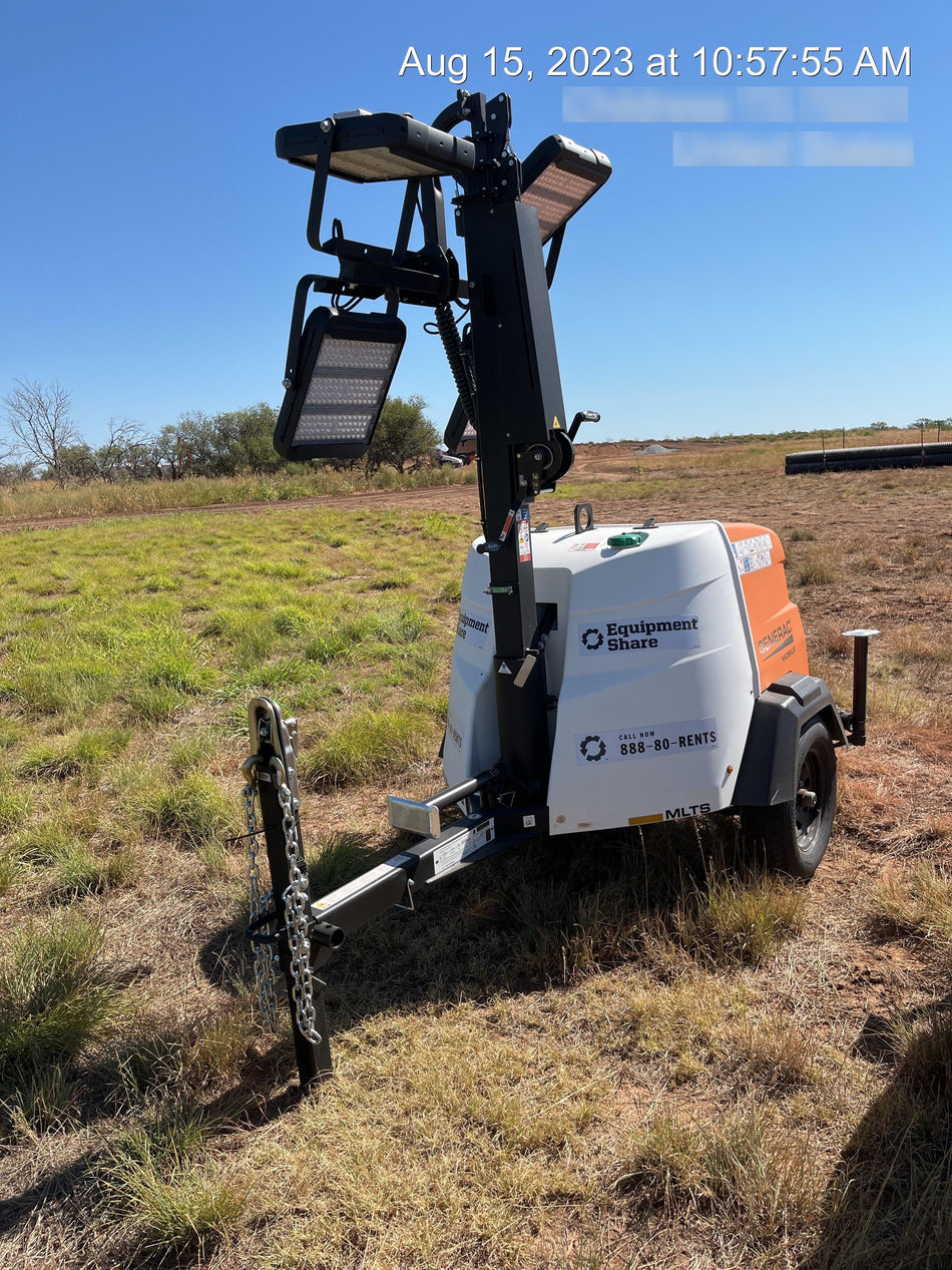 2023 Generac MLT2 Diesel, Flex Switch 120V Input, Powerzone Controller, (4) 320W LED Lights, 4kW Generator, 39.9 Gal Fuel Tank, 2" Ball, T3