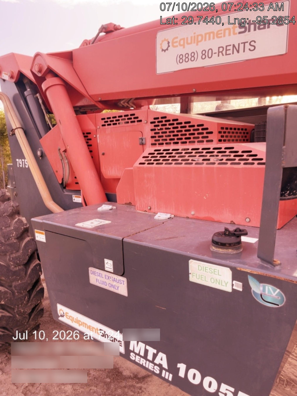 2018 Manitou MTA10055 Manitou MTA 10055 w/Cab/Heat/AC, Work Lights/Strobe, Aux Hyd, Solid Tires, Lift Hook, 66" Carriage, 60" Forks