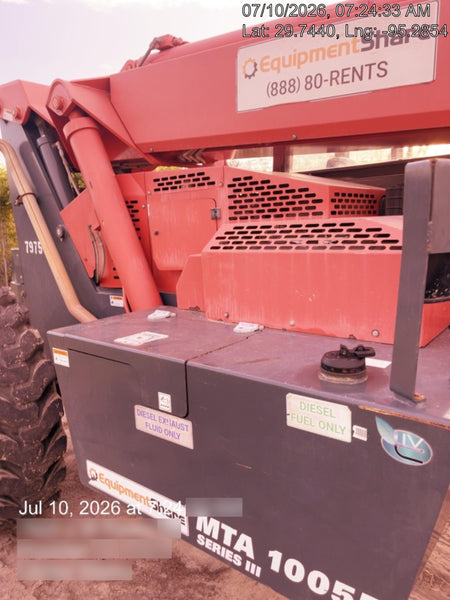 2018 Manitou MTA10055 Manitou MTA 10055 w/Cab/Heat/AC, Work Lights/Strobe, Aux Hyd, Solid Tires, Lift Hook, 66" Carriage, 60" Forks
