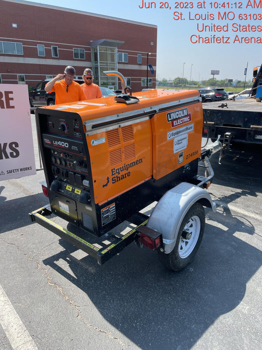 2022 Lincoln Electric LE400 Kubota V1505, Trlr, Cable Rack, Light Kit, ES Decals, T3