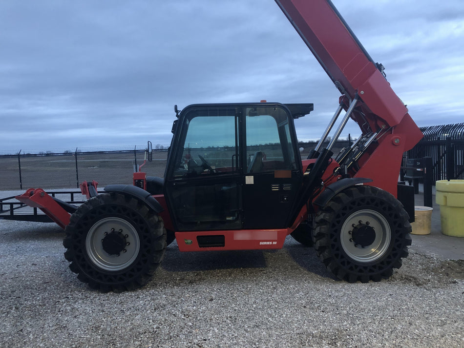 2020 Manitou MTA12055SER3 Cab/Heat/Air, Solid Tires, Amber Strobe, Lift Hook w/66" Carriage, 60" Forks