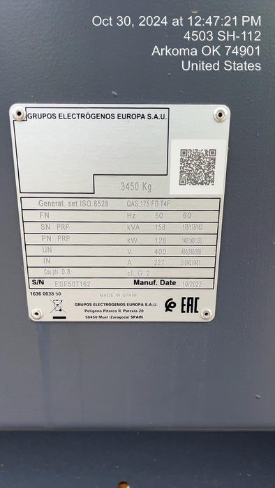 2023 ATLAS COPCO QAS 175