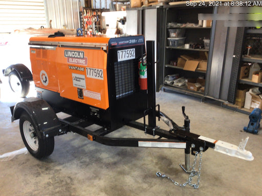 2021 Lincoln Electric Vantage 322 Vantage 322 Ready Pak 3 w/ Decals, ORANGE (includes trailer, cable rack, fender light kit) NO Telematics