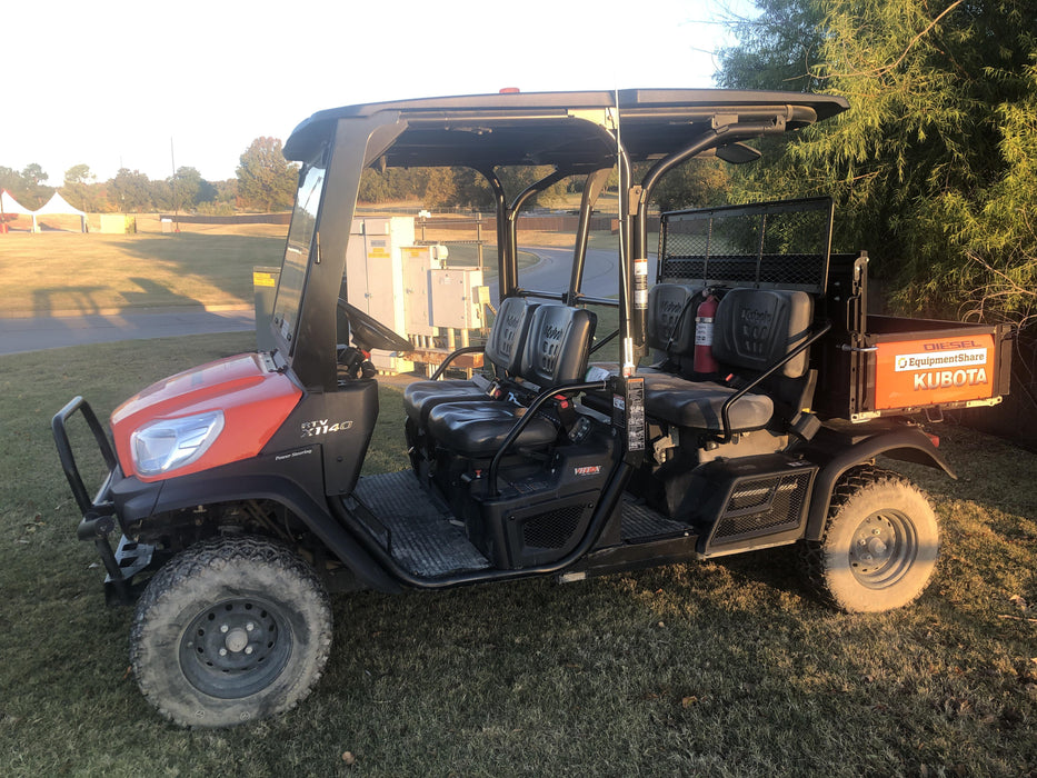 2019 Kubota RTV-X1140 4wd Utility Cart, LED Strobe, Windshield Tempered Glass, Plastic Canopy, Wire Harness Kit, Backup Alarm