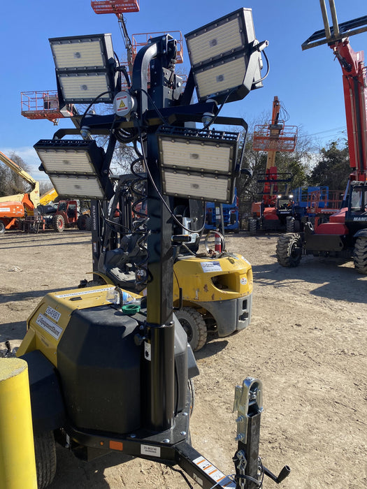 2022 Allmand NLV3GR (4) LED Light Fixture 350W, 23' Vertical Mast, 3kW Prime, Towable, ES Decals, T3