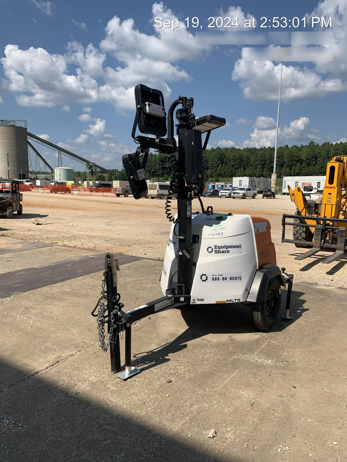 2024 Generac MLT2 Diesel, Flex Switch 120V Input, Powerzone Controller, 
(4) 320W LED Lights, 4kW Generator, 39.9 Gal Fuel Tank, 2" Ball, T3