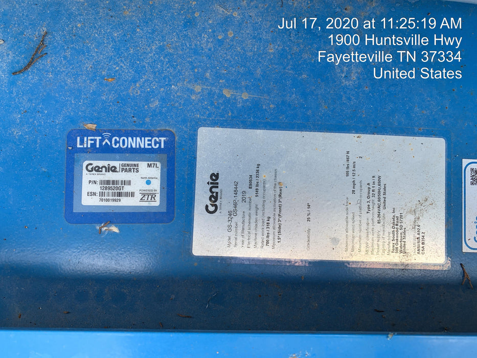2019 GENIE GS-3246