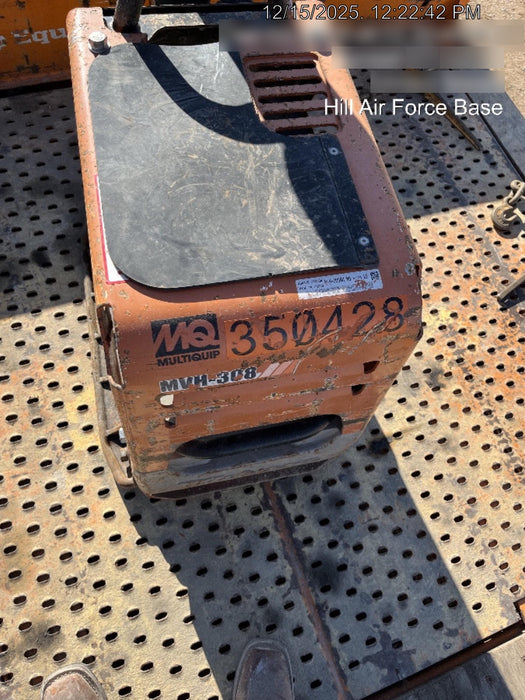 2023 Multiquip MV308GH Honda GX270, 18" Plate, Tachometer