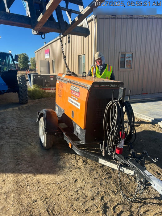 2021 Lincoln Electric Vantage 322 Vantage 322 Ready Pak 3 w/ Decals, ORANGE (includes trailer, cable rack, fender light kit) NO Telematics