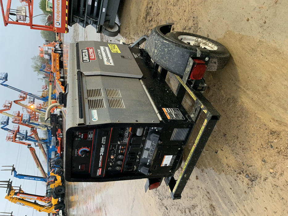 2019 Lincoln Electric Vantage 322 Ready-Pak 3, Two Wheel Trailer, Fender and Light Kit, Cable Rack