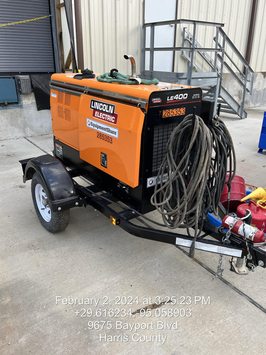 2022 Lincoln Electric LE400 Kubota V1505, Trlr, Cable Rack, Light Kit, ES Decals, T3