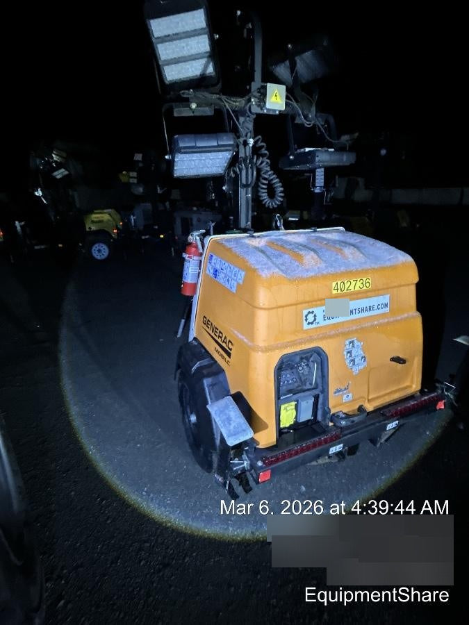 2024 Generac MLT2 Diesel, Flex Switch 120V Input, Powerzone Controller, 
(4) 320W LED Lights, 4kW Generator, 39.9 Gal Fuel Tank, 2" Ball, T3
