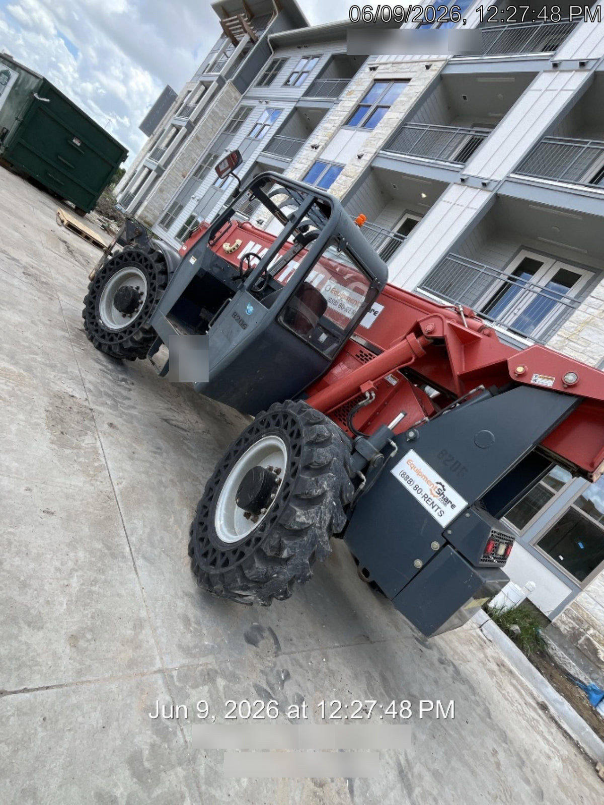 2018 Manitou MTA10055 Manitou MTA 10055 w/Open ROPS, Work Lights/Strobe, Aux Hyd, Solid Tires, Lift Hook, 66" Carriage, 60" Forks