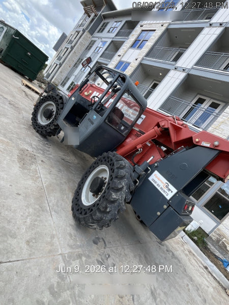 2018 Manitou MTA10055 Manitou MTA 10055 w/Open ROPS, Work Lights/Strobe, Aux Hyd, Solid Tires, Lift Hook, 66" Carriage, 60" Forks