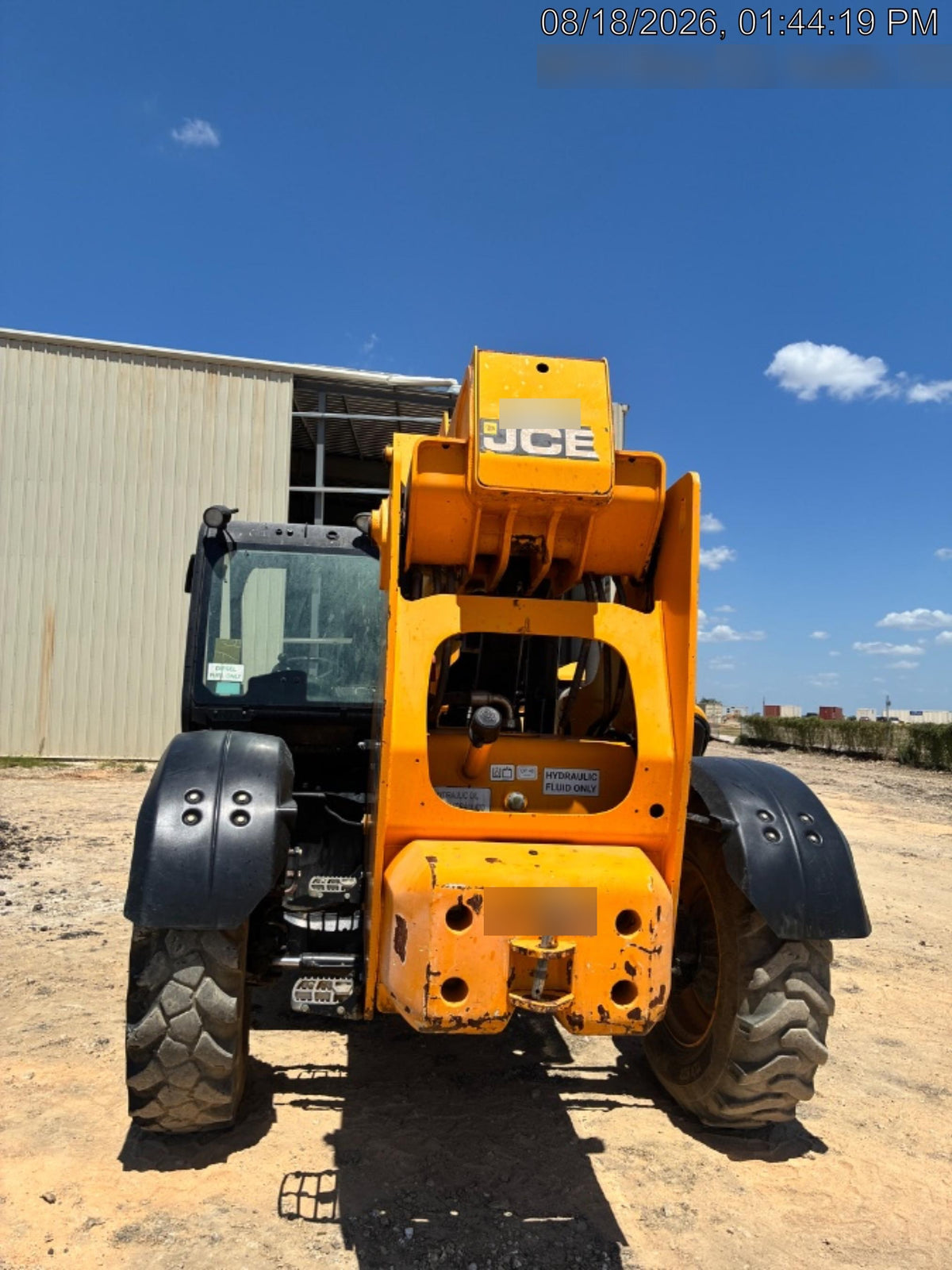 2019 JCB 506-36 Canopy, 74 HP, Foam Filled Tires, STD Worklight, Beacon, Aux Hydraulics, Lifting Eye, Back up Alarm 48" Carriage/48" Forks
