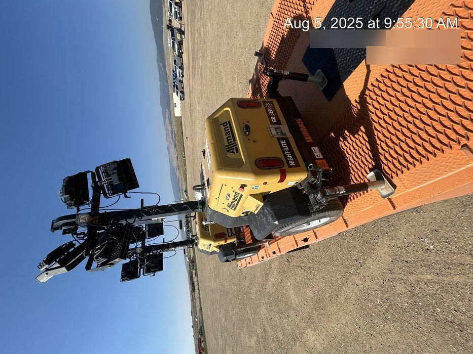 2021 Allmand NLV3GR (4) LED Light Fixture 350W, 23' Vertical Mast, 3kW Prime, Towable, Deep Sea L401, Leveling Jacks, Yanmar T4F 5.8hp