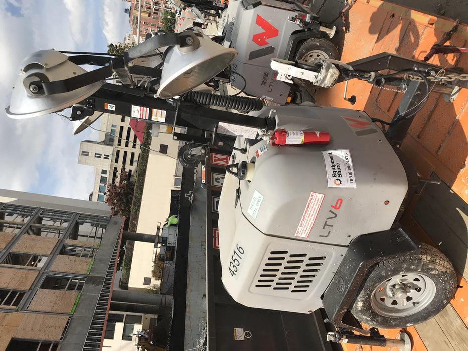 2019 Wacker Neuson LTV6L-MH Wacker Neuson LTV6L Mobile Light Tower w/Fuel Level Sensor Installed
