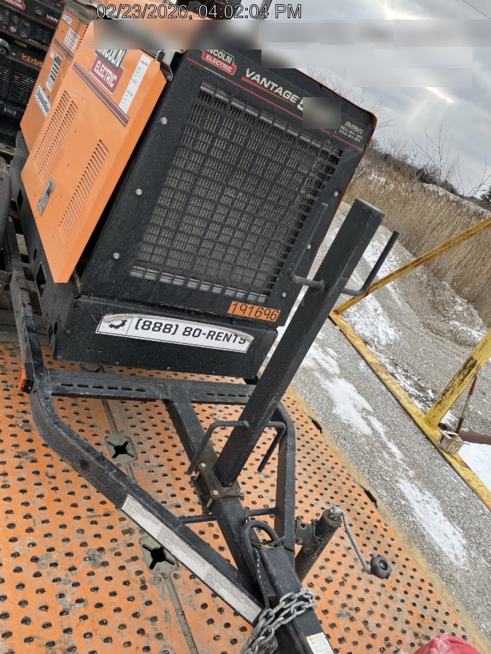 2021 Lincoln Electric Vantage 549X Ready Pak 3, ORANGE (includes trailer, cable rack, fender light kit)