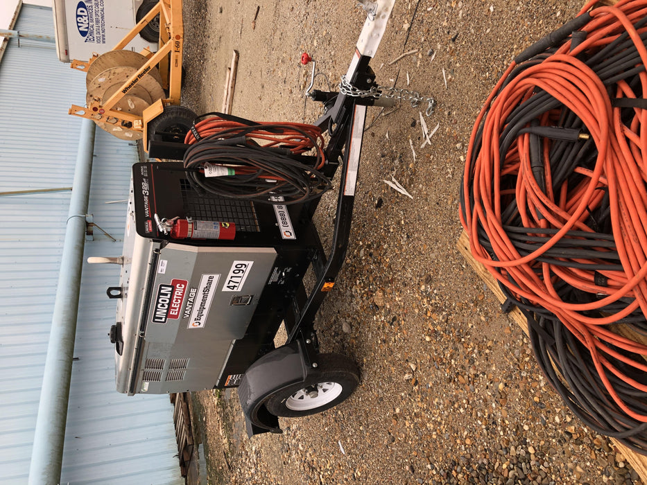 2019 Lincoln Electric Vantage 322 Ready-Pak 3, Two Wheel Trailer, Fender and Light Kit, Cable Rack